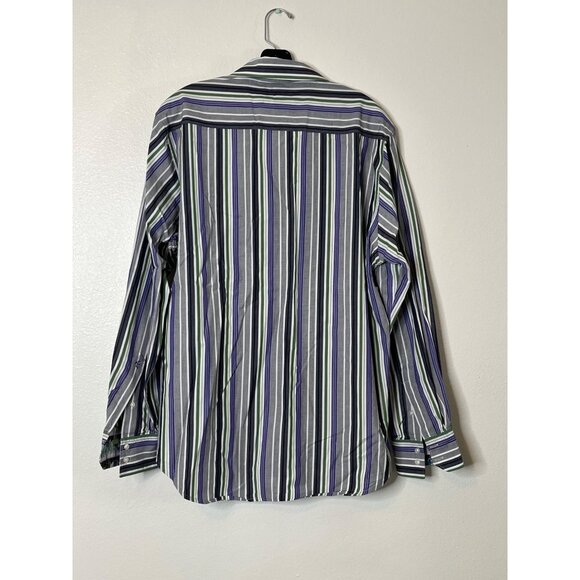 Robert Graham Mens Multicolor Striped Long Sleeve Shirt Size XL - Picture 5 of 5